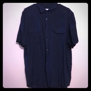 $9 SALE Zara Navy Button Down - L and XL - EUC